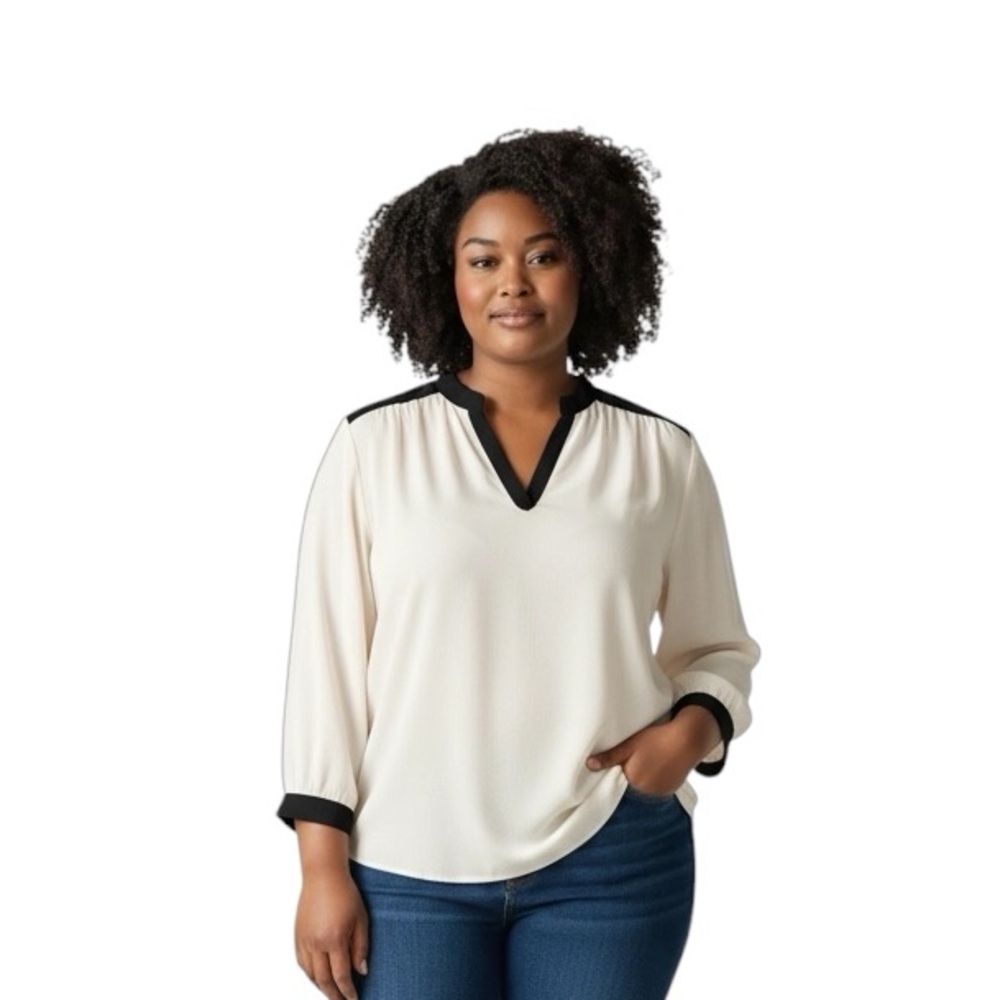 Rebecca Taylor Silk Corp core, preppy, minimalist classic core long sleeve shirt